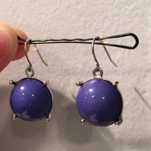 Dangling blue bubble earrings